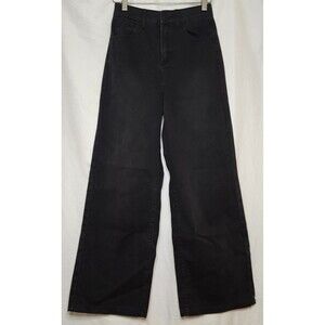 SO Black Barrel Jeans Size 5/27 High Rise Horseshoe Balloon Leg Retro Y2K NWOT